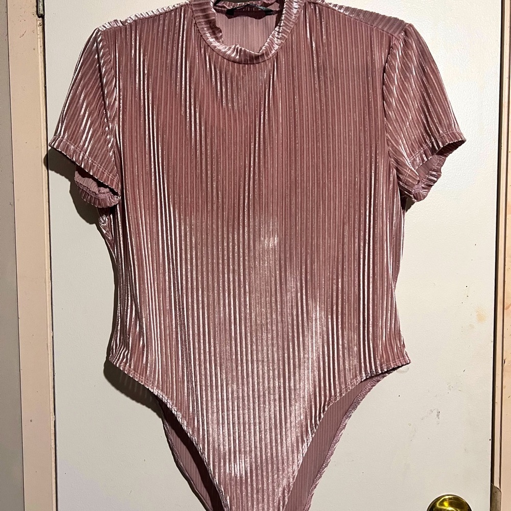 Shein Bodysuit Light Pink/ Rose pink XL